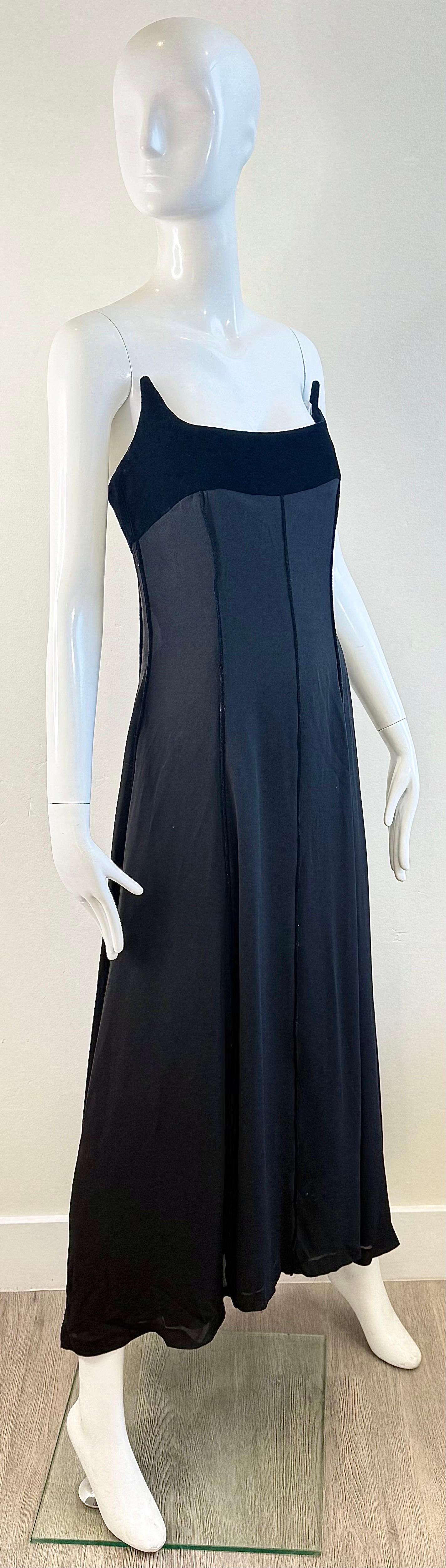 1997 Balenciaga Sz 0 Black Slip Dress Vintage Thimister Final Runway Collection en venta 7