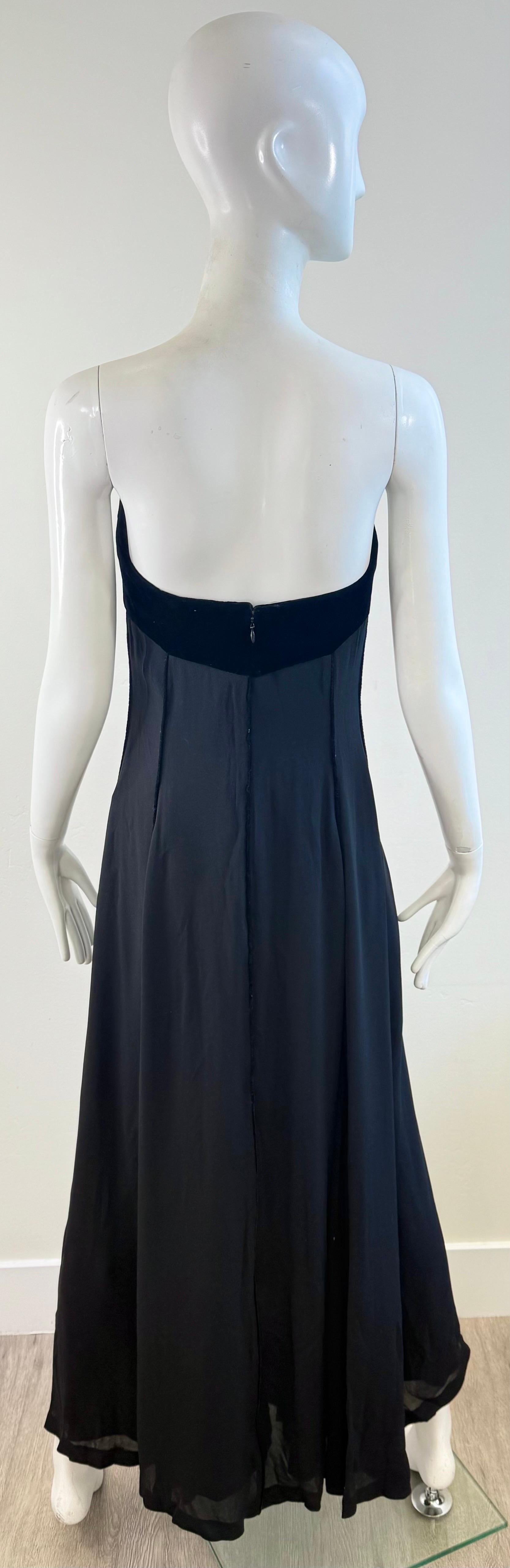 De las mujeres 1997 Balenciaga Sz 0 Black Slip Dress Vintage Thimister Final Runway Collection en venta