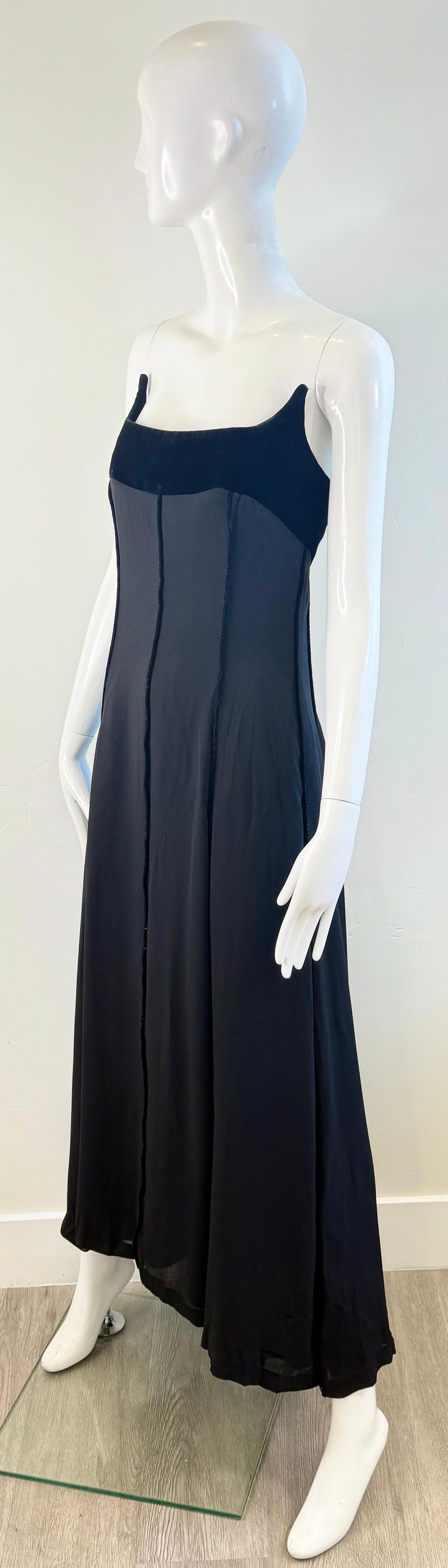 1997 Balenciaga Sz 0 Black Slip Dress Vintage Thimister Final Runway Collection en venta 2