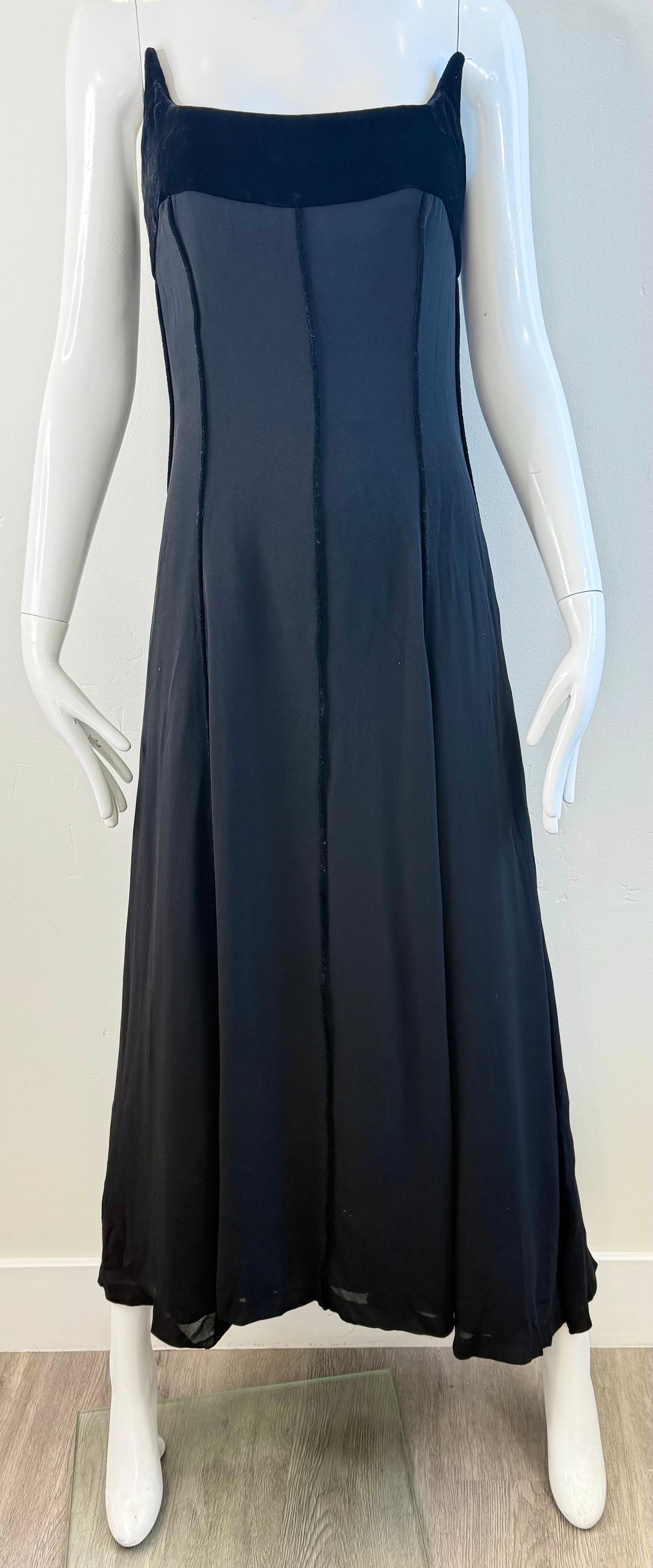 1997 Balenciaga Sz 0 Black Slip Dress Vintage Thimister Final Runway Collection en venta 4