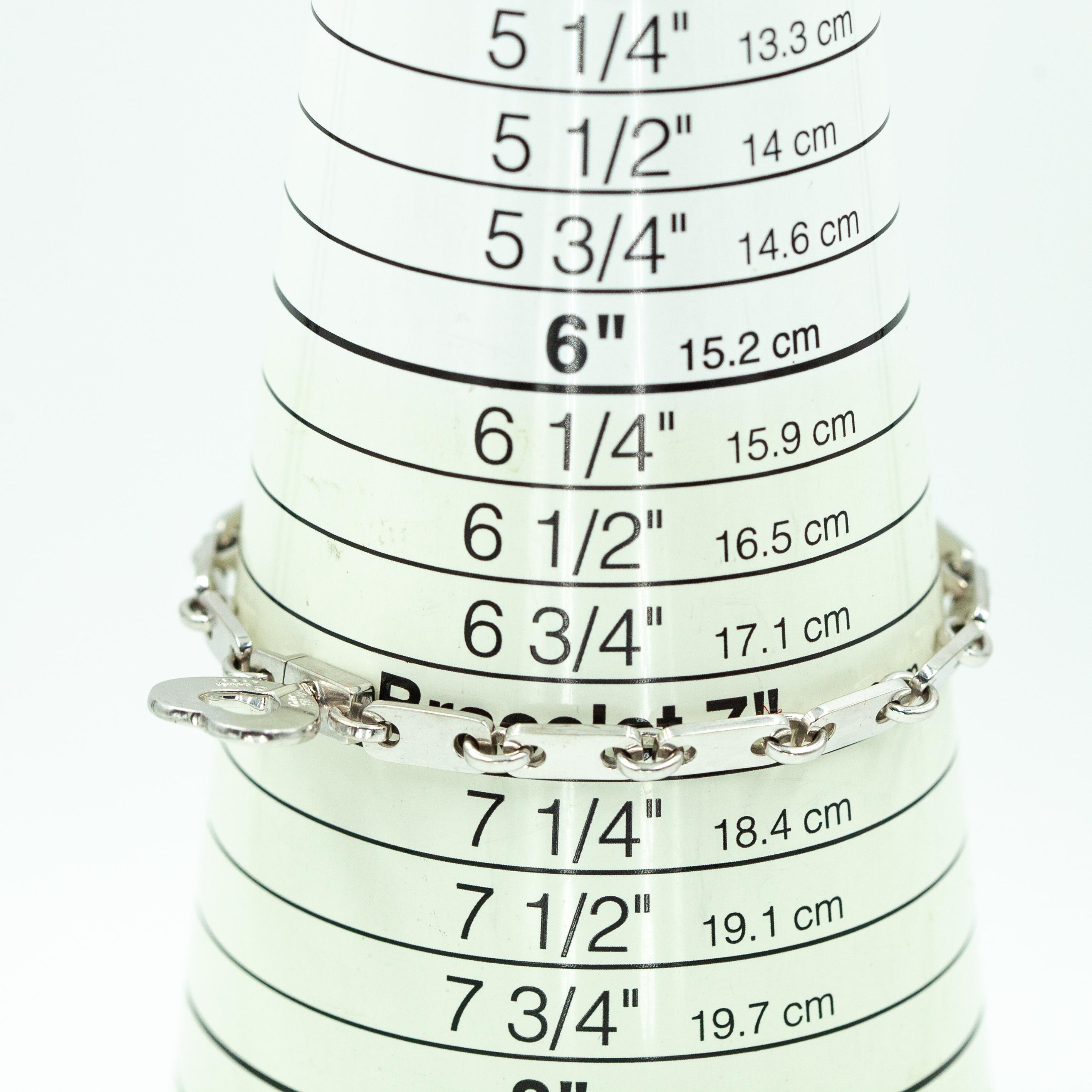 Cartier, bracelet à maillons en or blanc 18 carats avec clé en forme de cœur, 1997 en vente 6