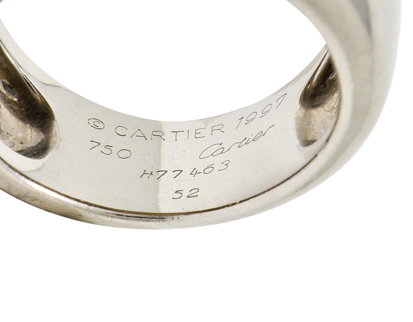 1997 Cartier Vintage 18 Karat White Gold Nouvelle Band Ring 3