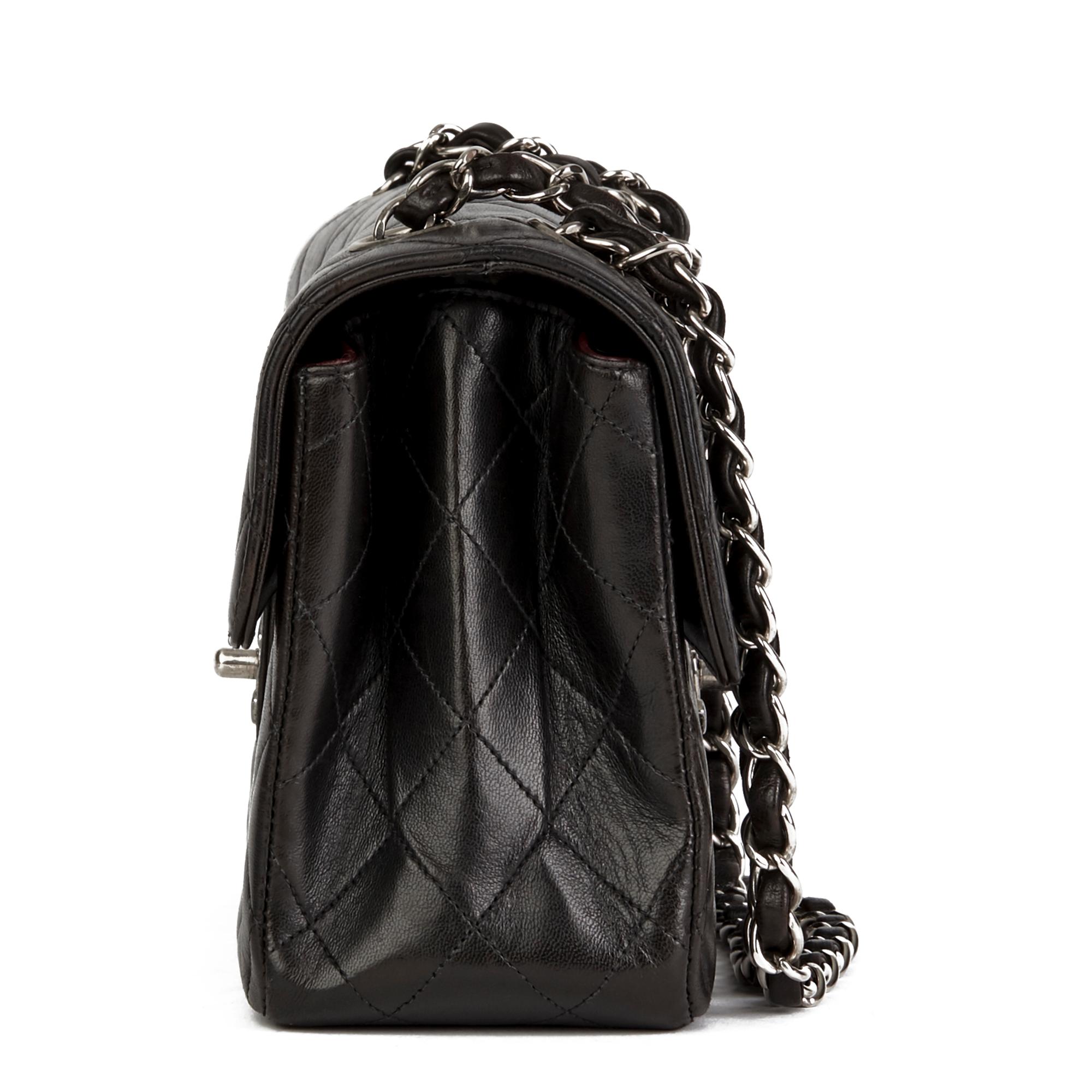 1997 Chanel Black Lambskin Vintage Double Sided Classic Flap Bag In Good Condition In Bishop's Stortford, Hertfordshire