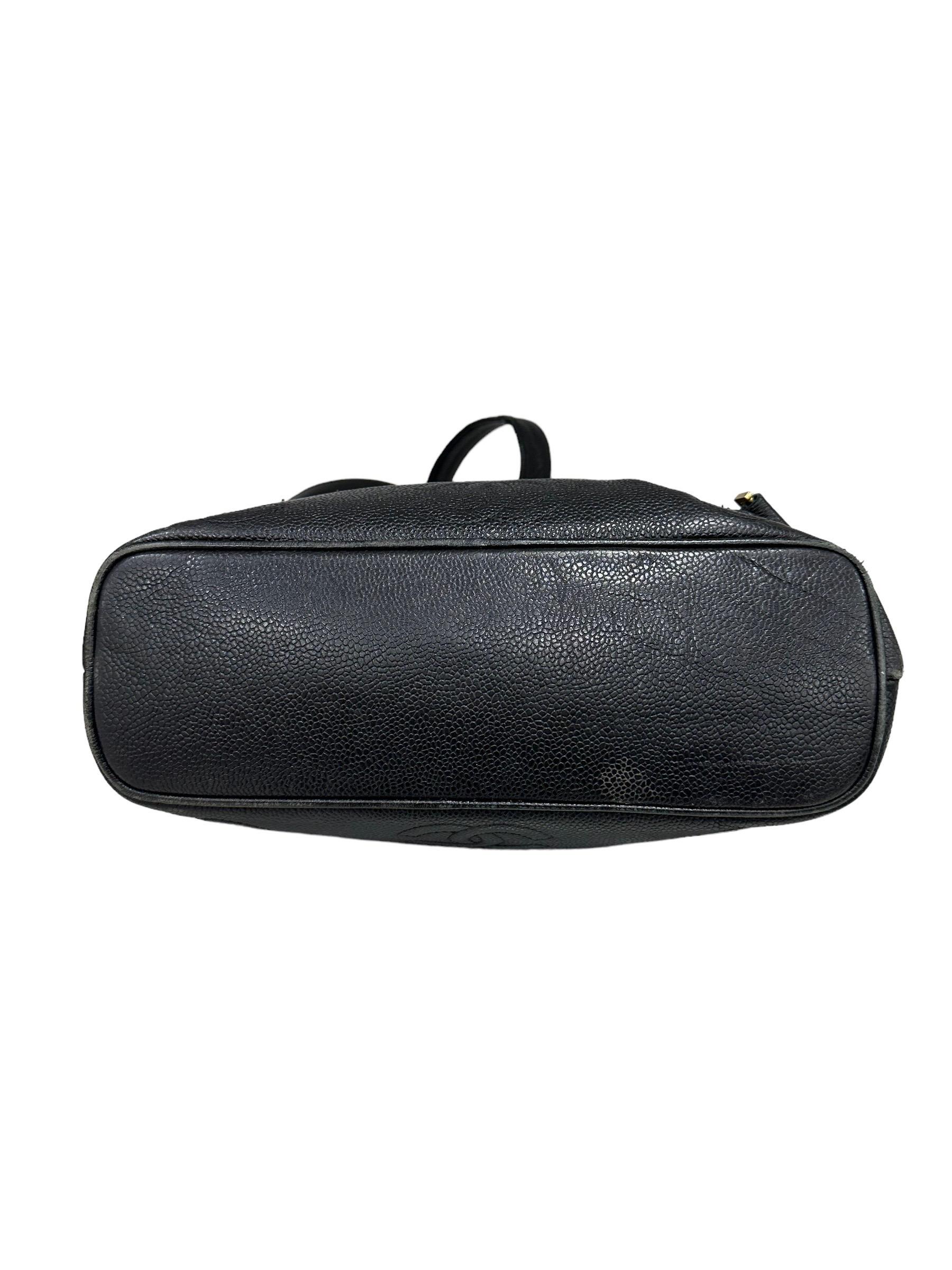 1997 Chanel Black Leather Vintage Backpack  7