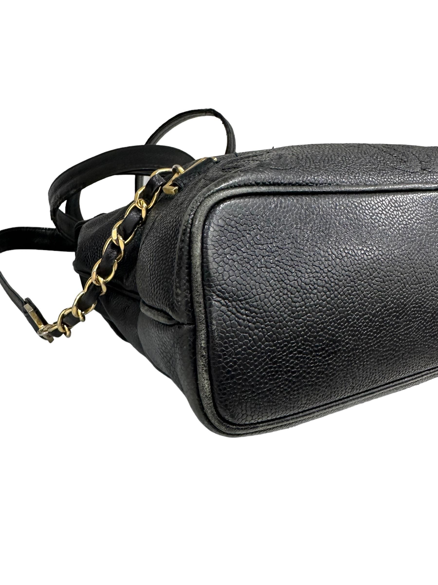1997 Chanel Black Leather Vintage Backpack  8