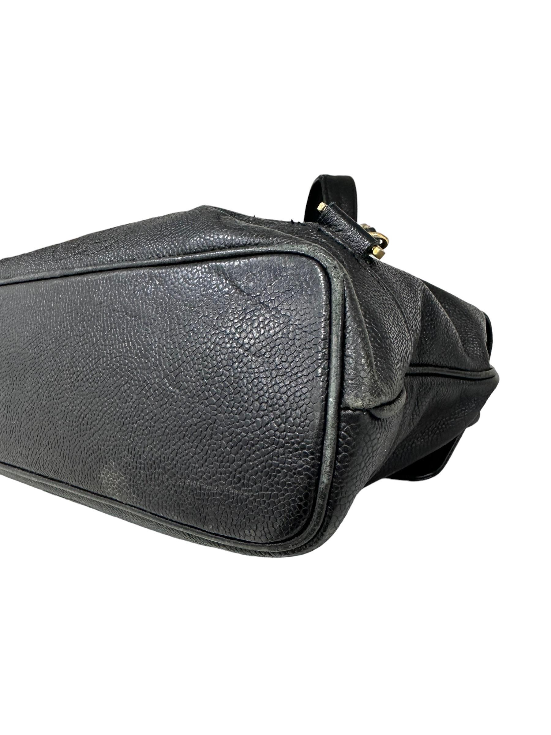 1997 Chanel Black Leather Vintage Backpack  9