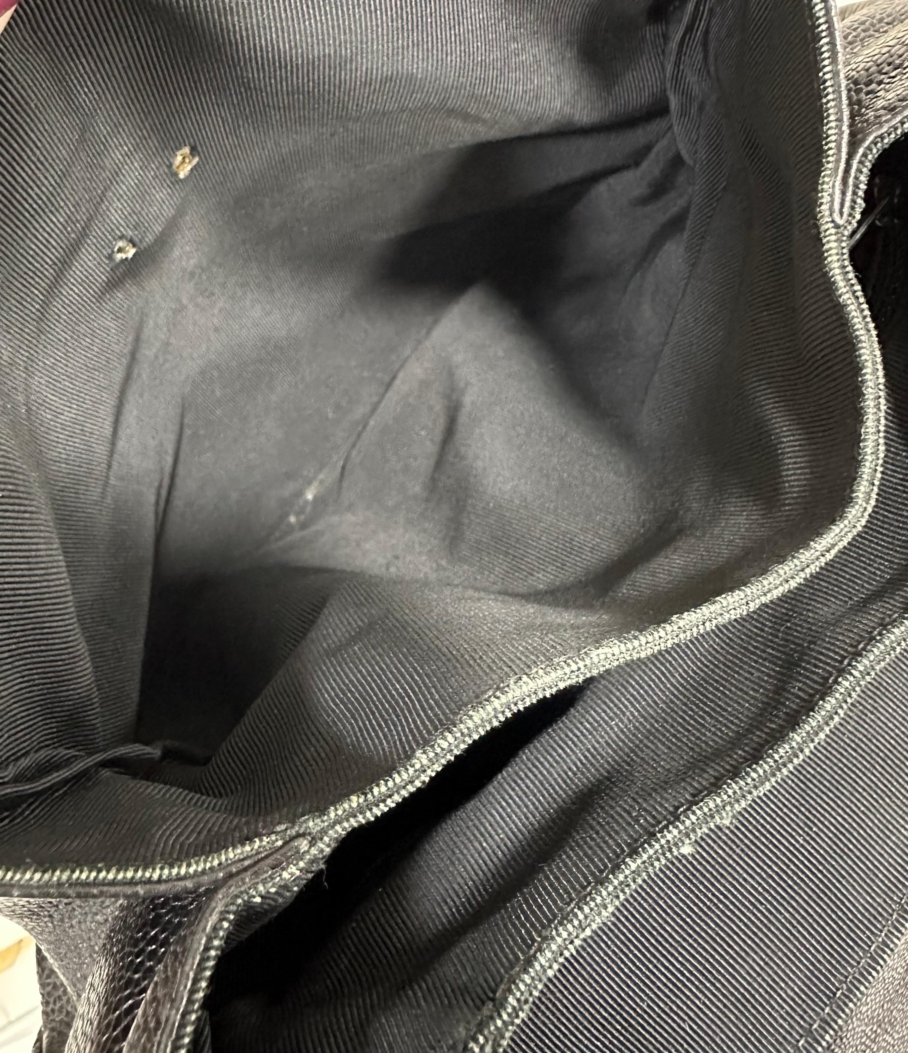 1997 Chanel Black Leather Vintage Backpack  15