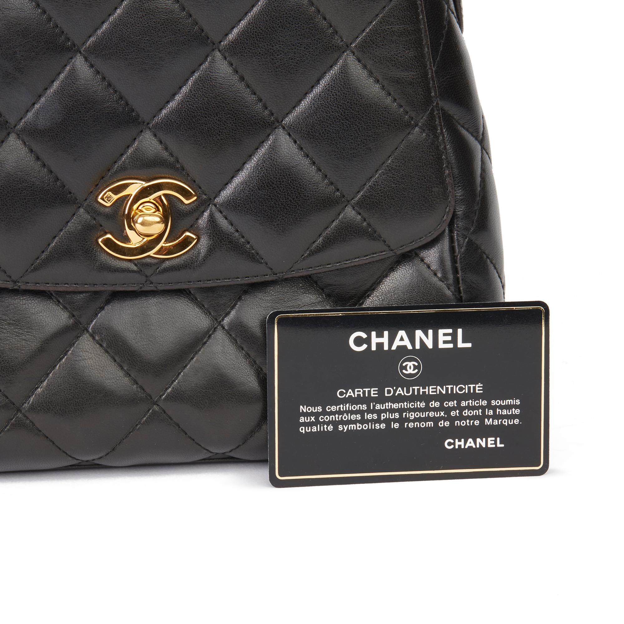 1997 Chanel Black Quilted Lambskin Vintage Classic Shoulder Bag  4