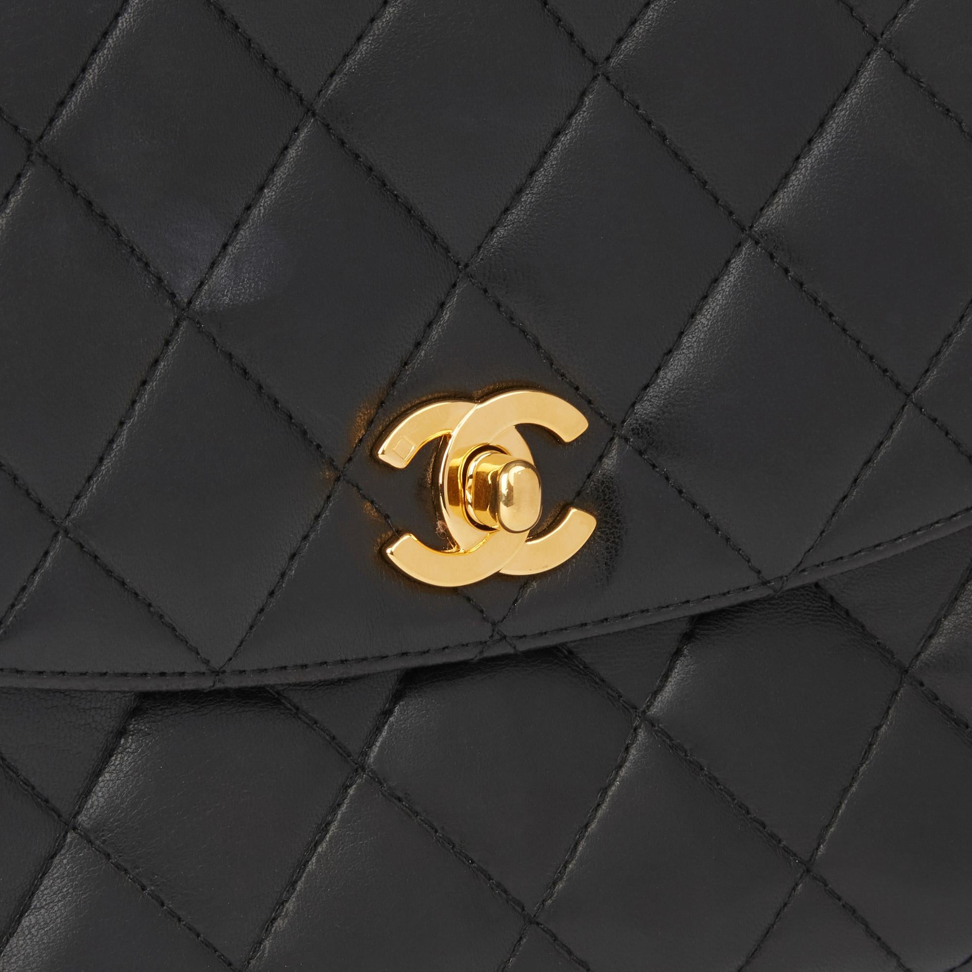 1997 Chanel Black Quilted Lambskin Vintage Classic Shoulder Bag  In Excellent Condition In Bishop's Stortford, Hertfordshire