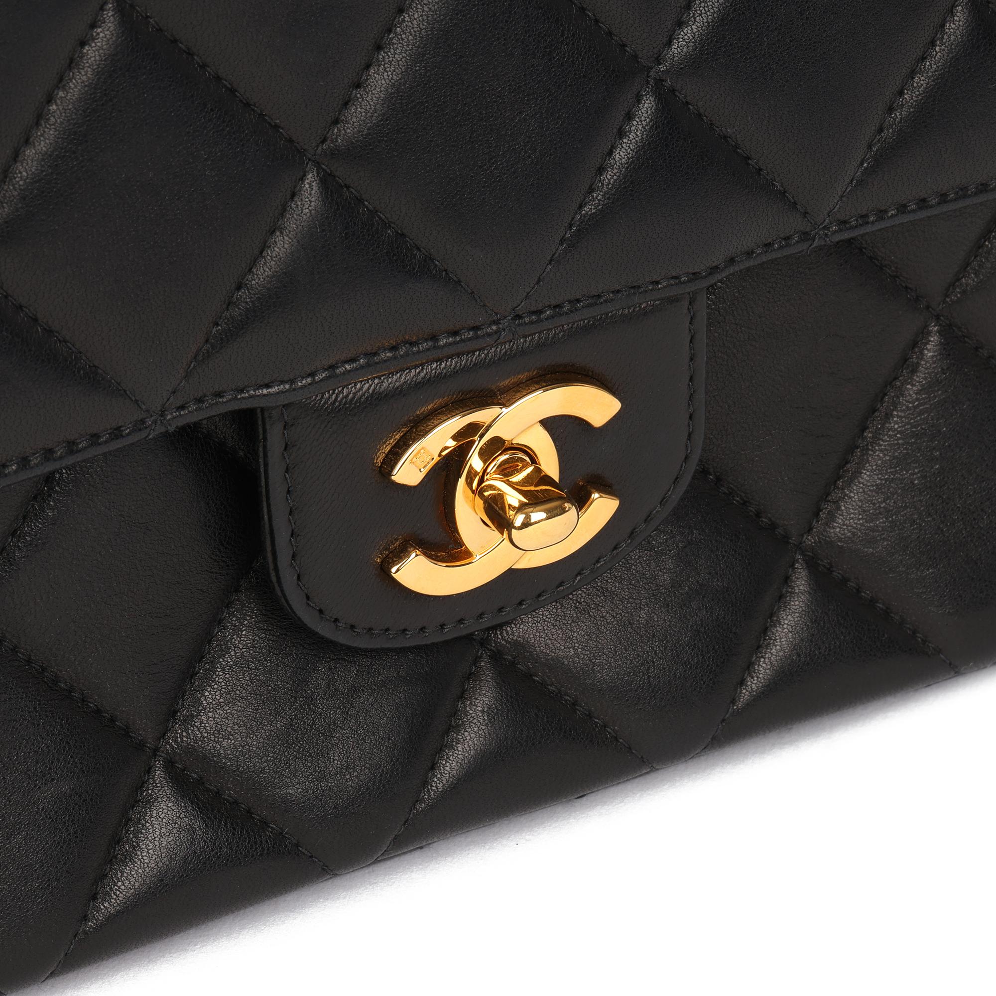 1997 Chanel Black Quilted Lambskin Vintage Classic Single Flap Bag  3