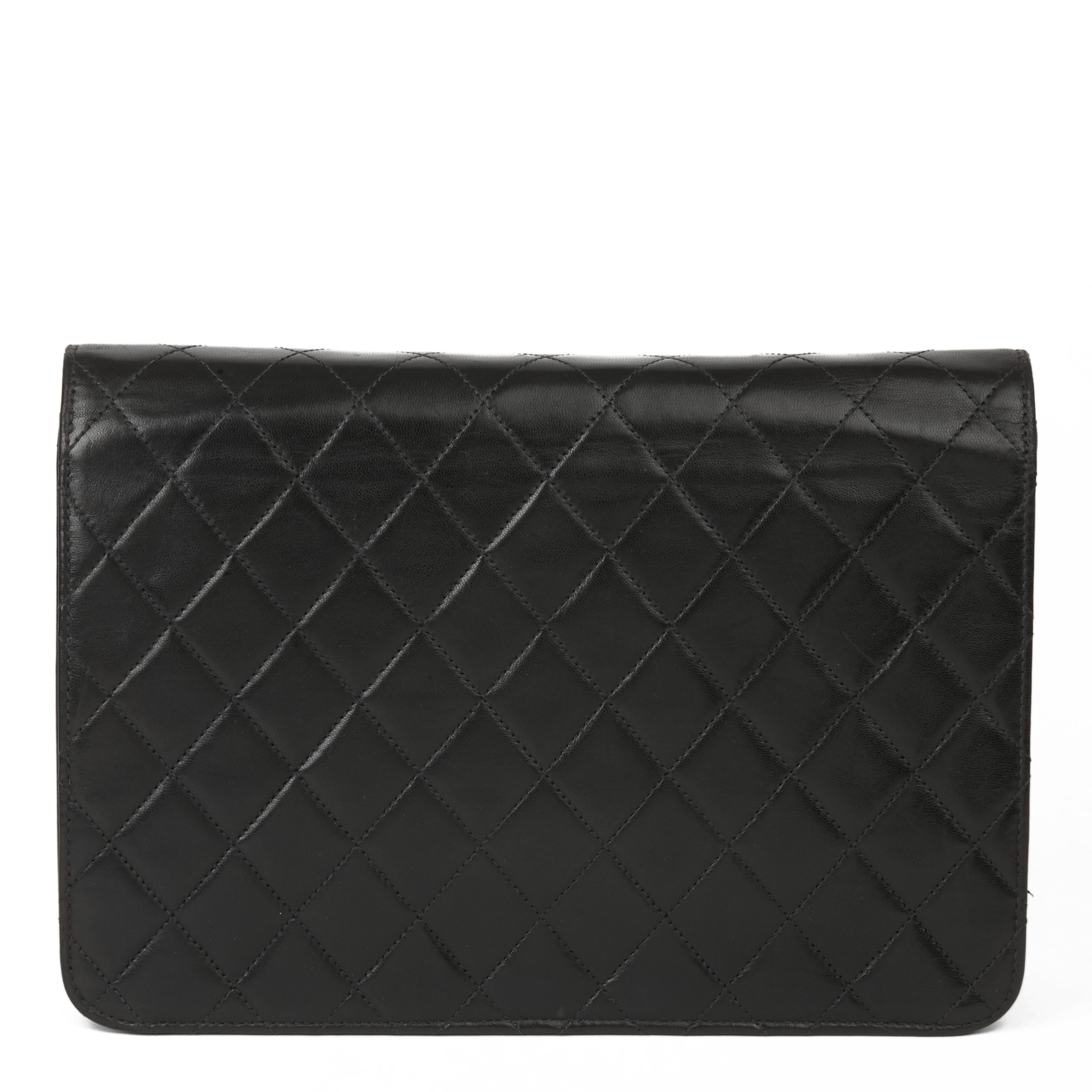 1997 Chanel Black Quilted Lambskin Vintage Medium Classic Single Flap Bag  1