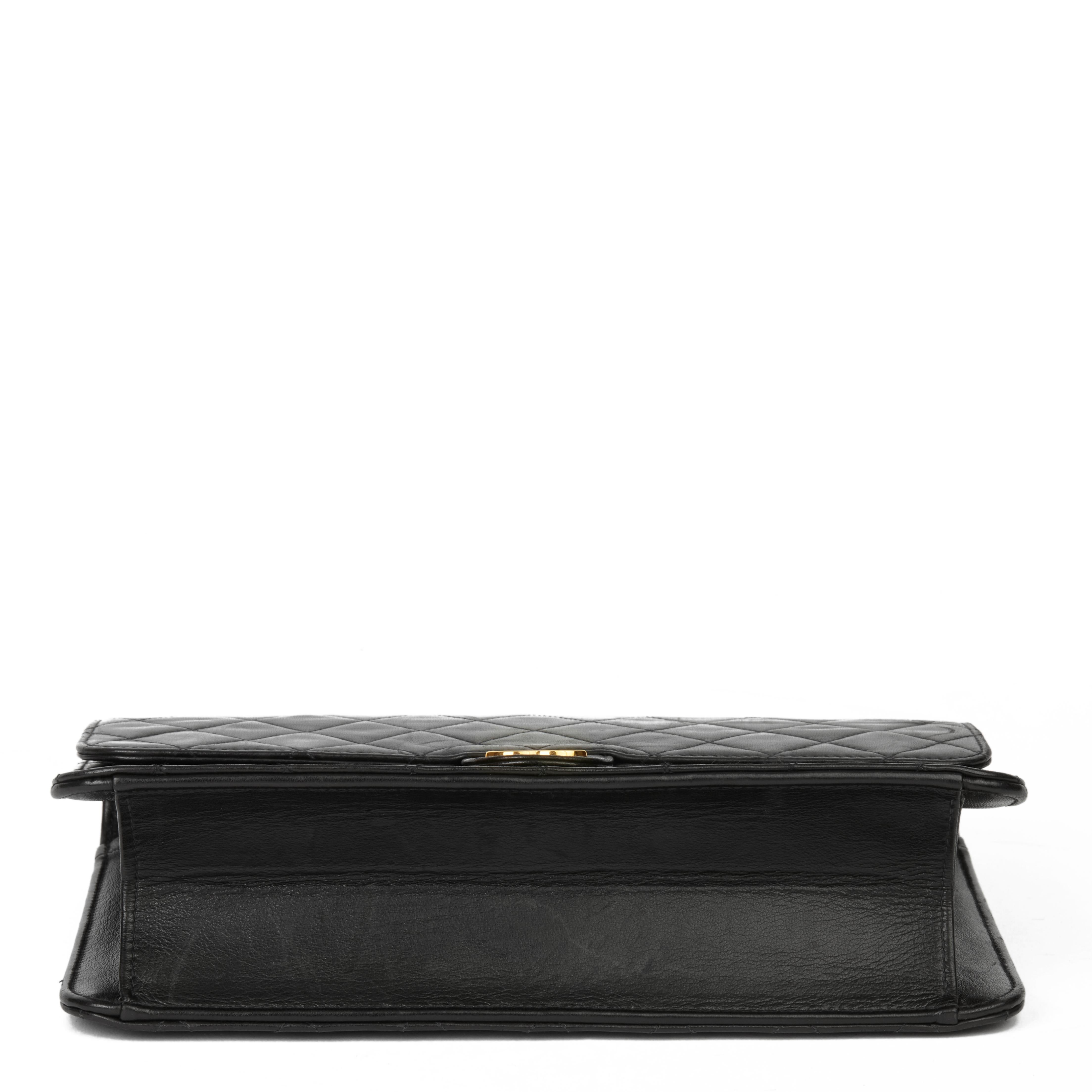 1997 Chanel Black Quilted Lambskin Vintage Medium Classic Single Flap Bag  2