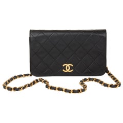 1997 Chanel Black Quilted Lambskin Vintage Mini Flap Bag