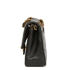 1997 Chanel Black Quilted Lambskin Vintage Small Classic Double Flap Bag