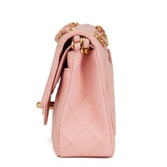 1997 Chanel Pink Quilted Lambskin Vintage Small Classic Double Flap Bag