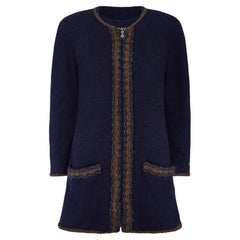 1997 Chanel Runway Documented Boucle Navy Dress Jacket