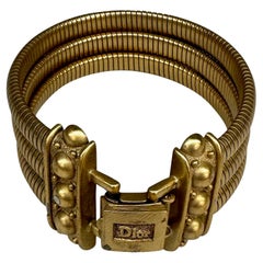 1997 Christian Dior by John Galliano Bronze Coil Bracelet