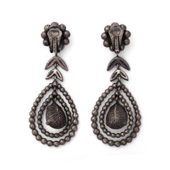 1997 Christian Dior Large Crystal Drop Earrings