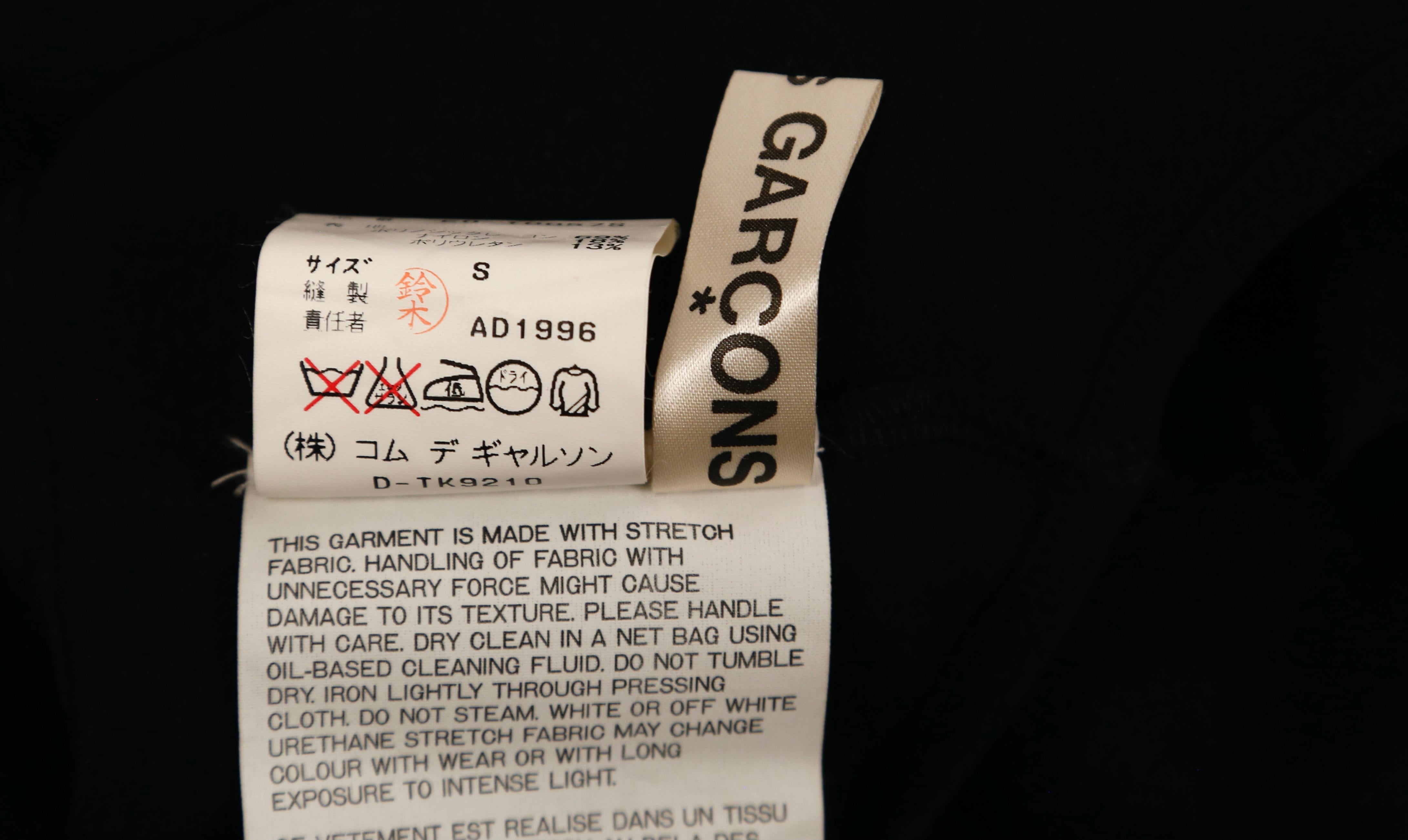 1997 COMME DES GARCONS black 'lumps and bumps' runway dress 5