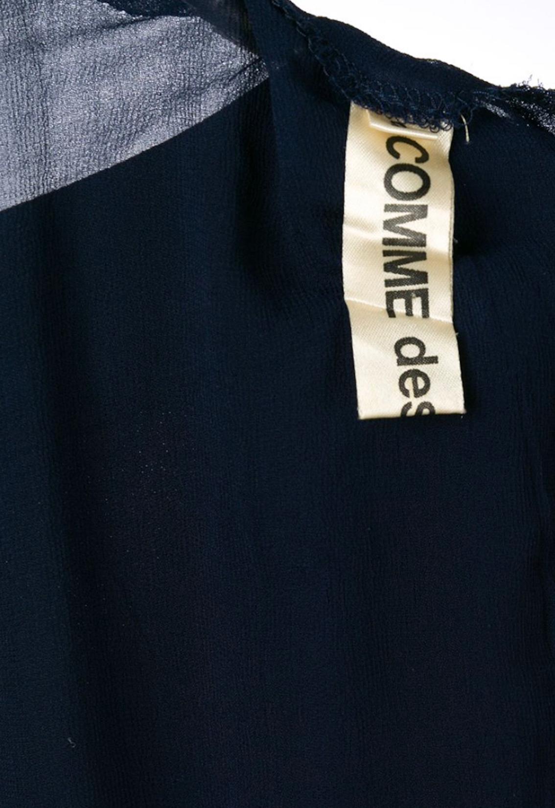 1997 COMME DES GARCONS navy blue panelled layered dress  2