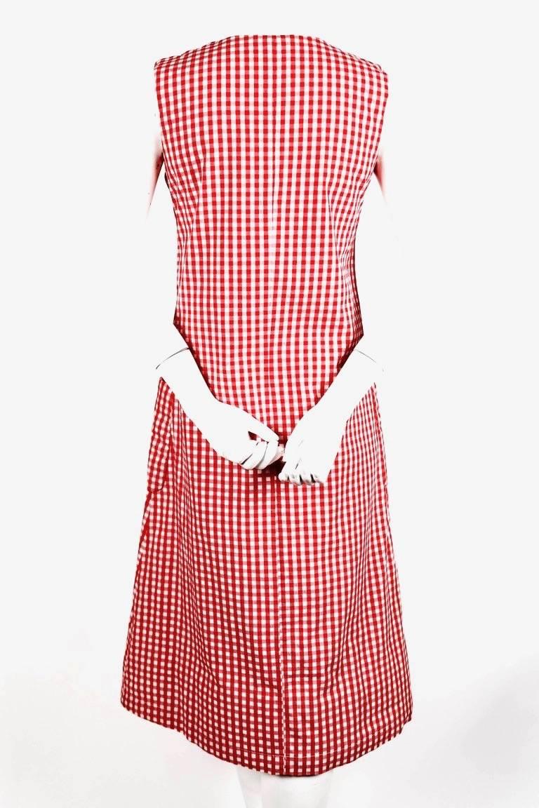 1997 COMME DES GARCONS red gingham padded dress 'BODY MEETS DRESS' In Excellent Condition In San Fransisco, CA