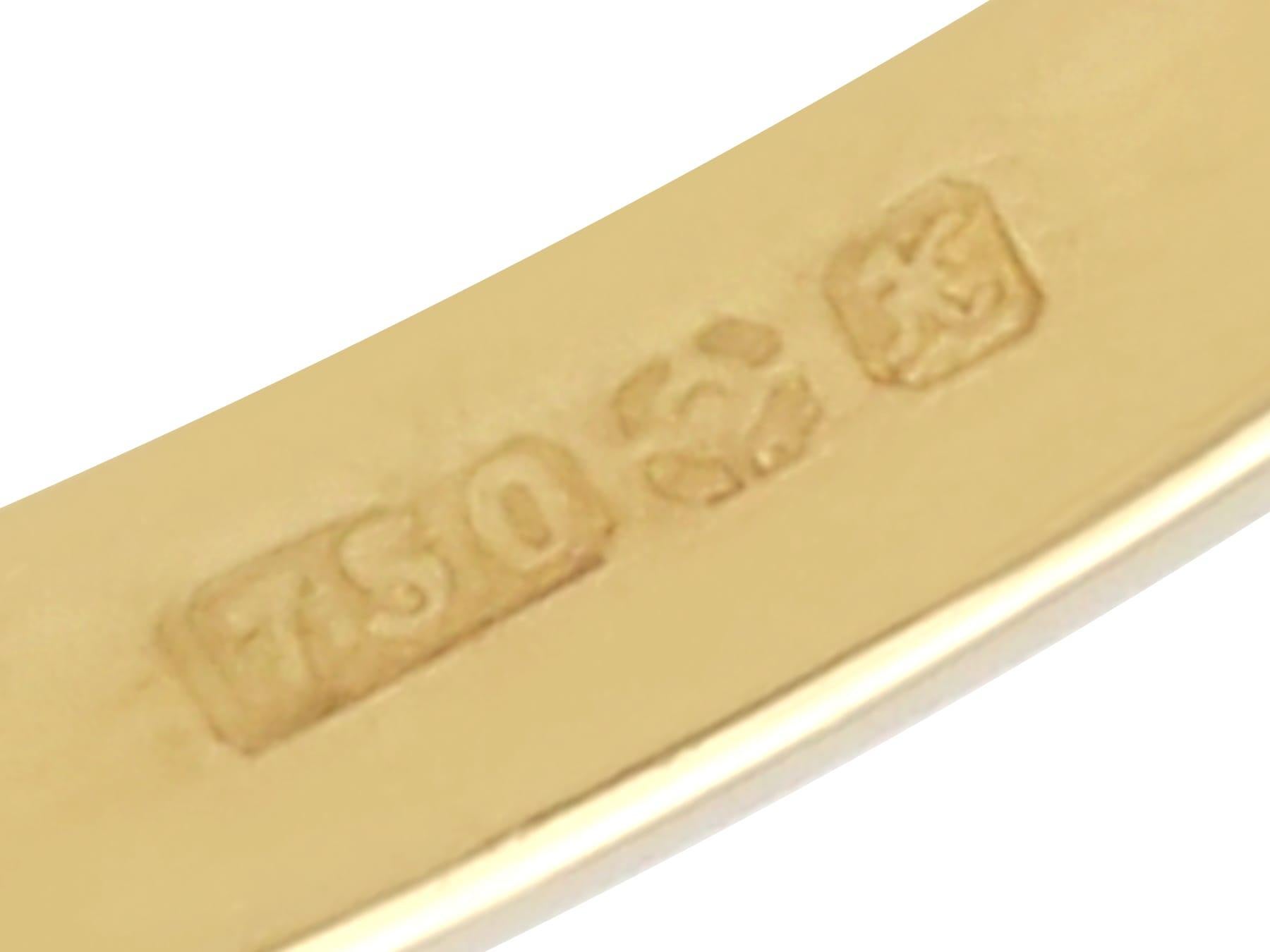 1997 Contemporary Diamant und Gelbgold Trilogie Verlobungsring Damen im Angebot