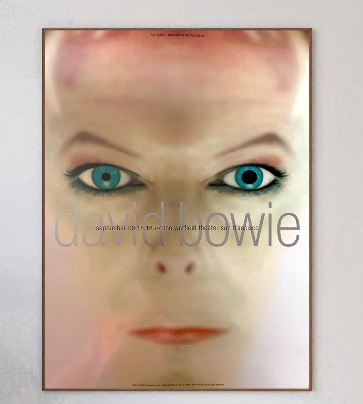 1997 David Bowie - San Francisco Original Vintage Poster im Zustand „Gut“ im Angebot in Winchester, GB