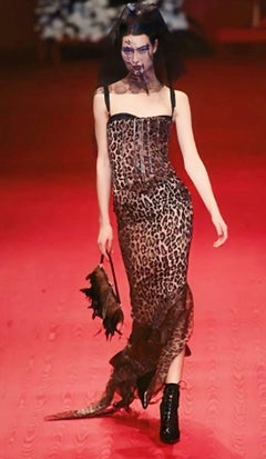 1997 Dolce & Gabbana Set corsetto e gonna con stampa animale - Passerella Autunno Inverno