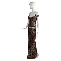1997 Dolce & Gabbana Set corsetto e gonna con stampa animale - Passerella Autunno Inverno