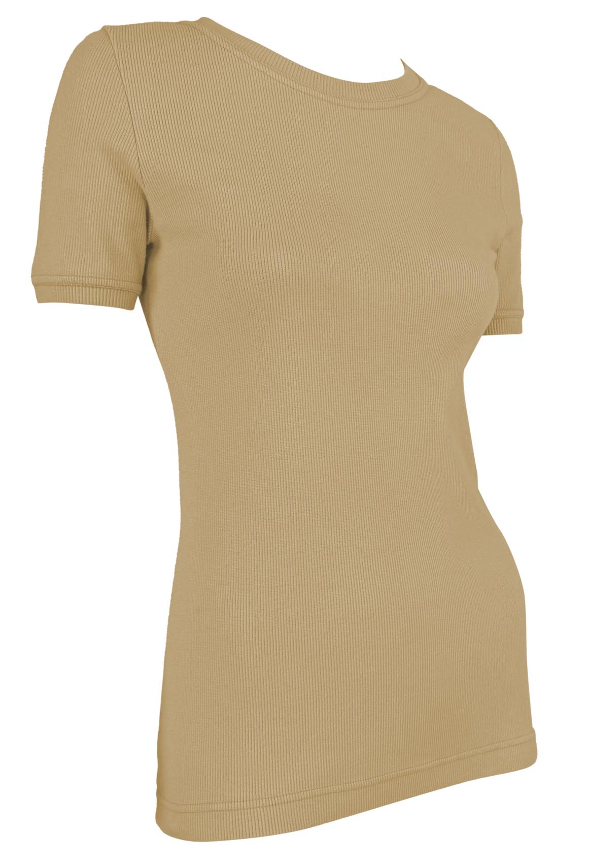 1997 Gucci by Tom Ford Beige Stretch Ribbed Logo T-Shirt Top in vendita 2