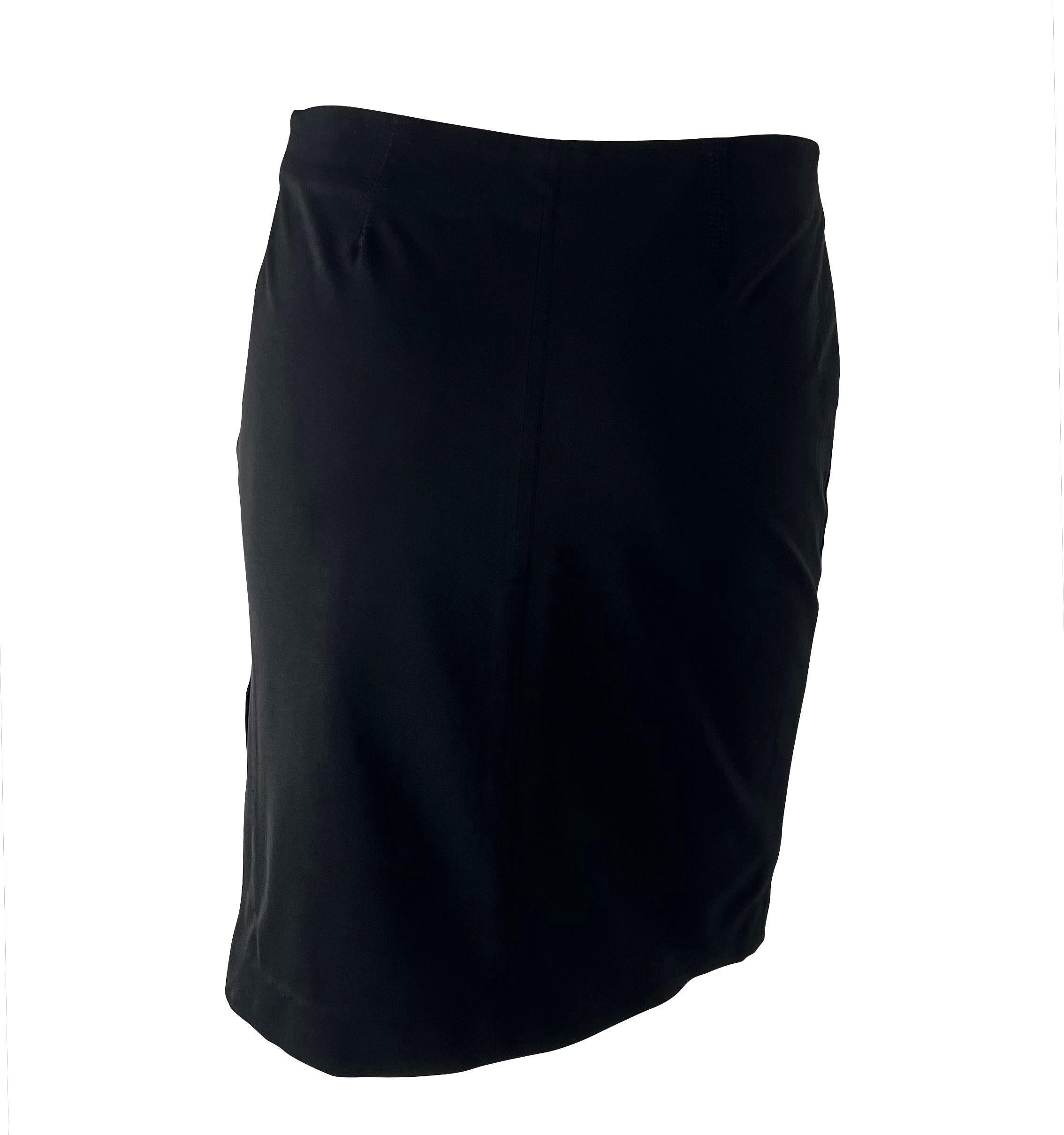 1997 Gucci by Tom Ford Black Stretch Bodycon Mini Skirt In Good Condition In West Hollywood, CA