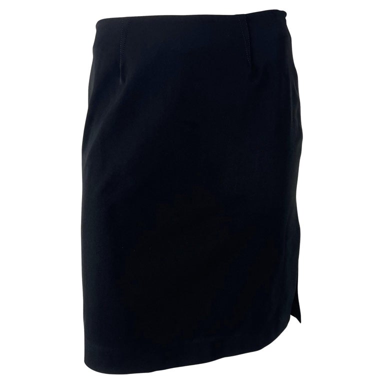 1997 Gucci by Tom Ford Black Stretch Bodycon Mini Skirt For Sale at 1stDibs