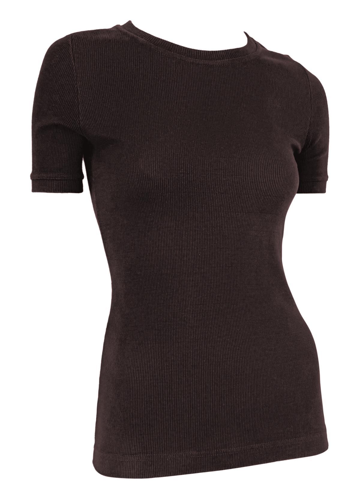 1997 Gucci by Tom Ford Ribbed Brown Stretch Logo T-Shirt Top For Sale 2