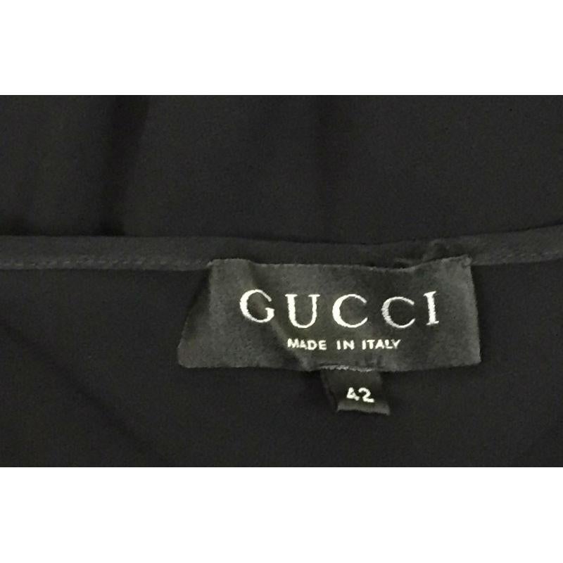1997 Gucci by Tom Ford Semi-Sheer Black Silk Flowy Gown Dress at ...