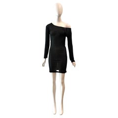 1997 Gucci by Tom Ford Sheer long sleeve sheer black dress 