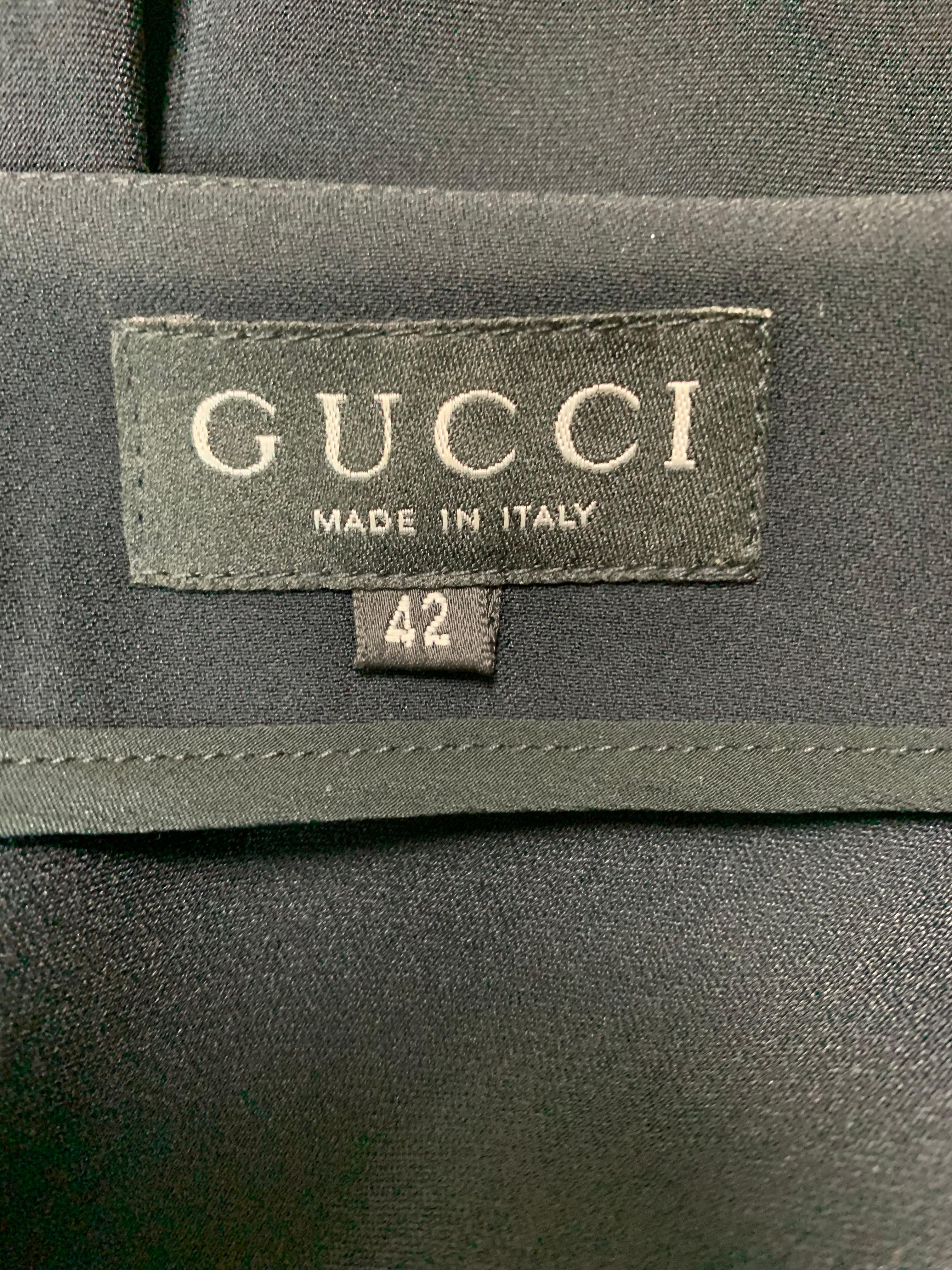 1997 Gucci Tom Ford Sheer Black T-Back Crop Top & Long Skirt Set 2
