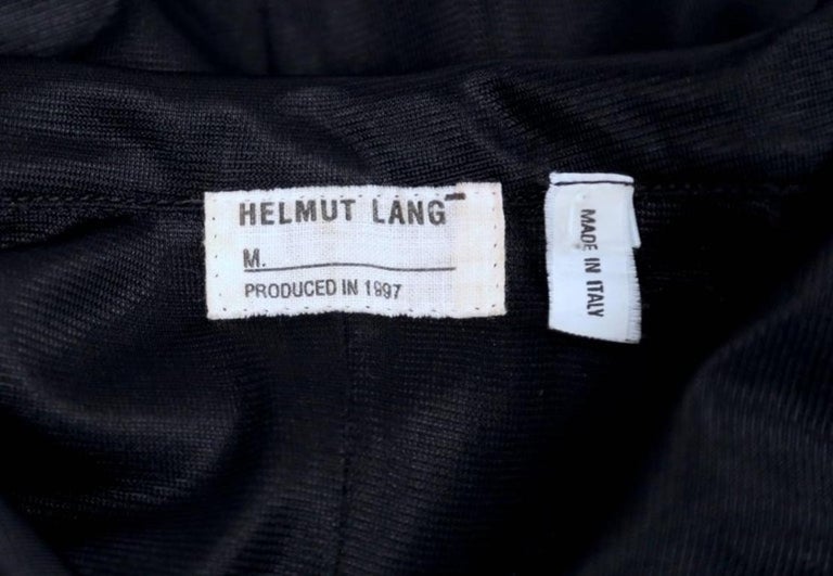1997 HELMUT LANG black nylon shirt with cut out elbows For Sale at ...