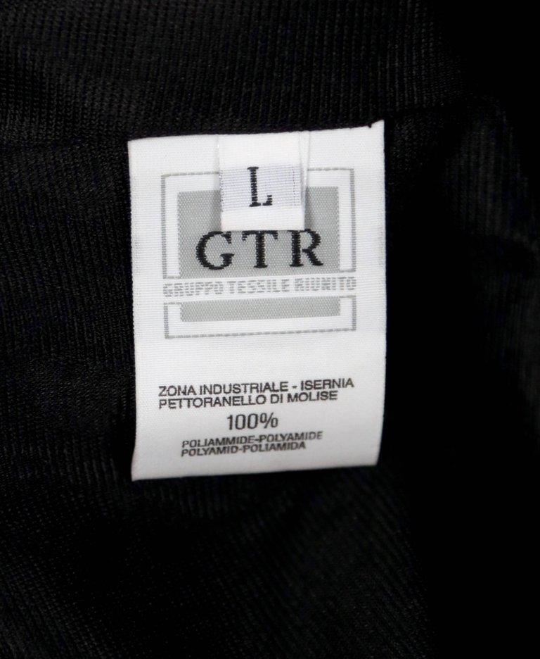 Black 1997 HELMUT LANG black nylon shirt with cut out elbows