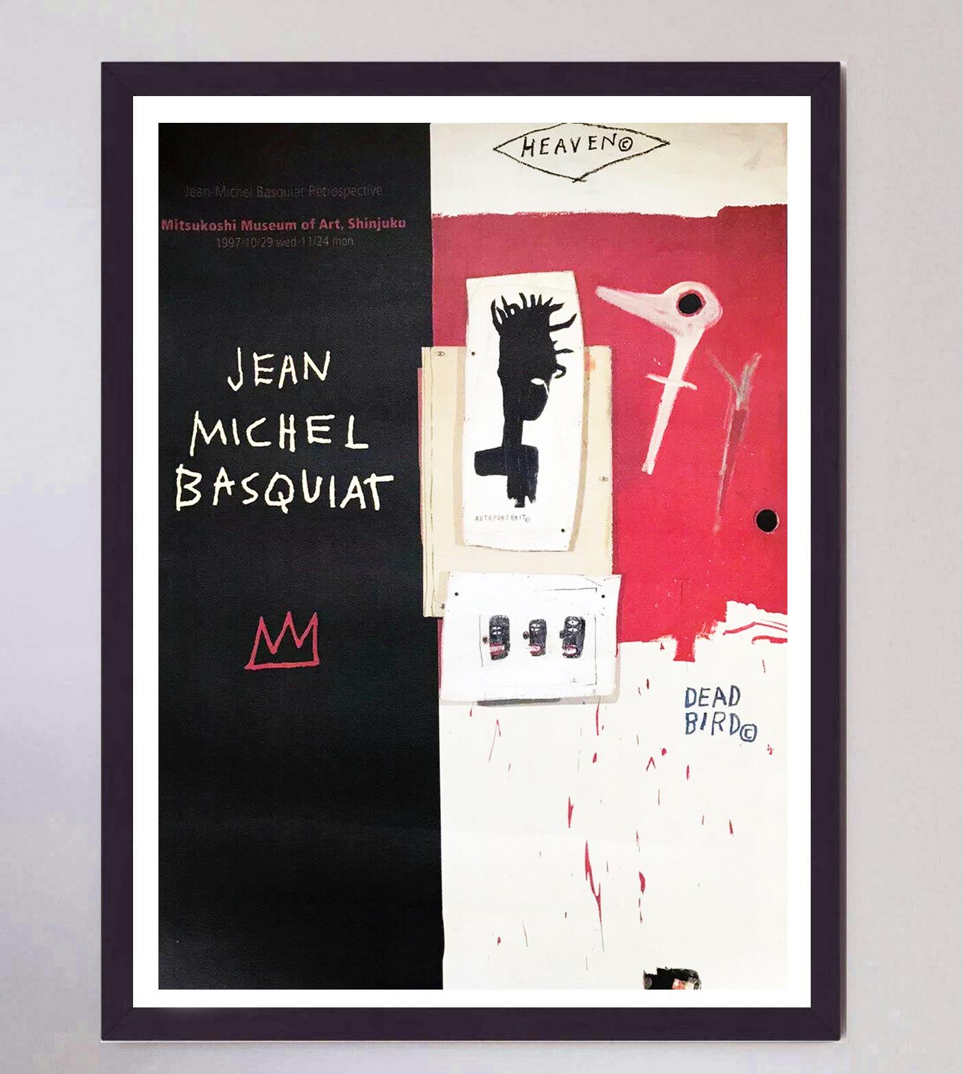 Late 20th Century 1997 Jean-Michel Basquiat - Mitsukoshi Museum of Art Original Vintage Poster For Sale