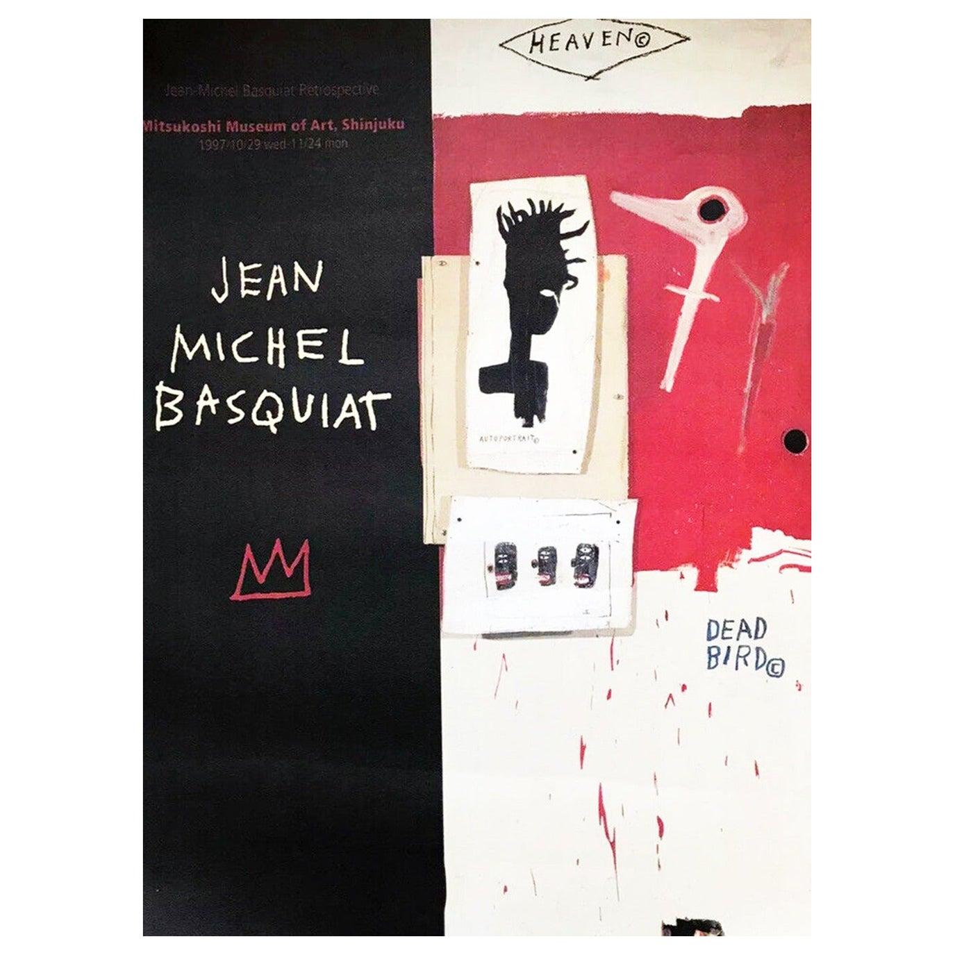 1997 Jean-Michel Basquiat - Museo de Arte Mitsukoshi Cartel original de época