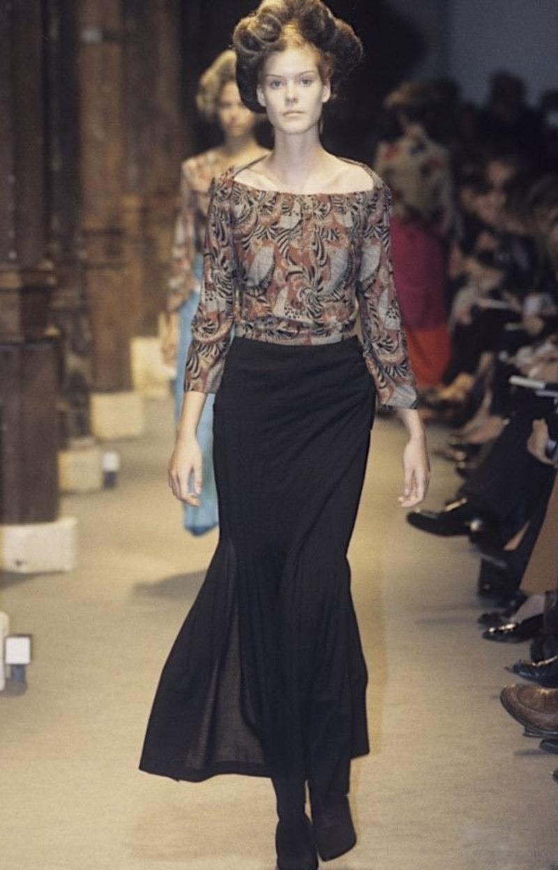 1997 JUNYA WATANABE Comme Des Garcons black RUNWAY wrap skirt For Sale 6
