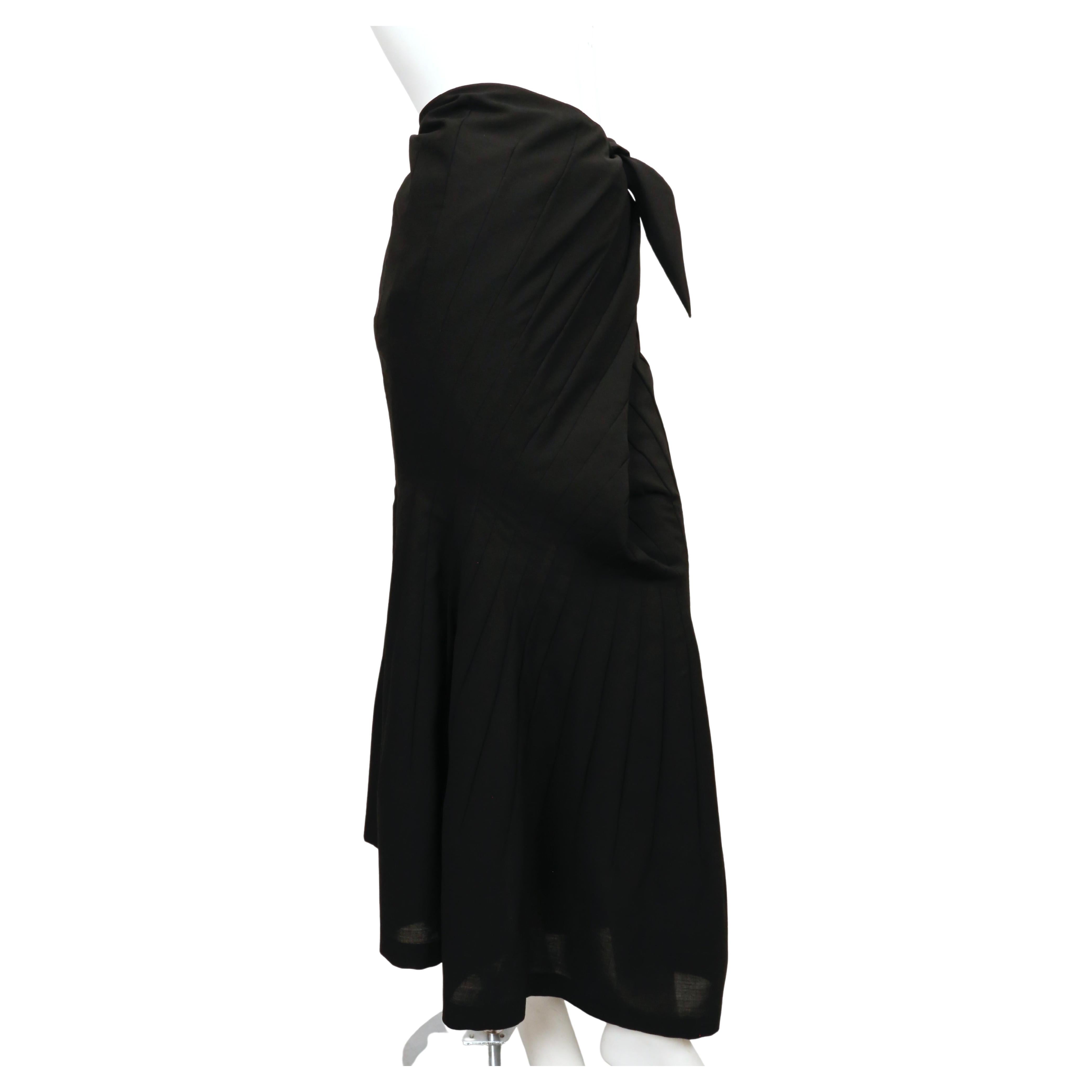 1997 JUNYA WATANABE Comme Des Garcons black RUNWAY wrap skirt In Good Condition For Sale In San Fransisco, CA