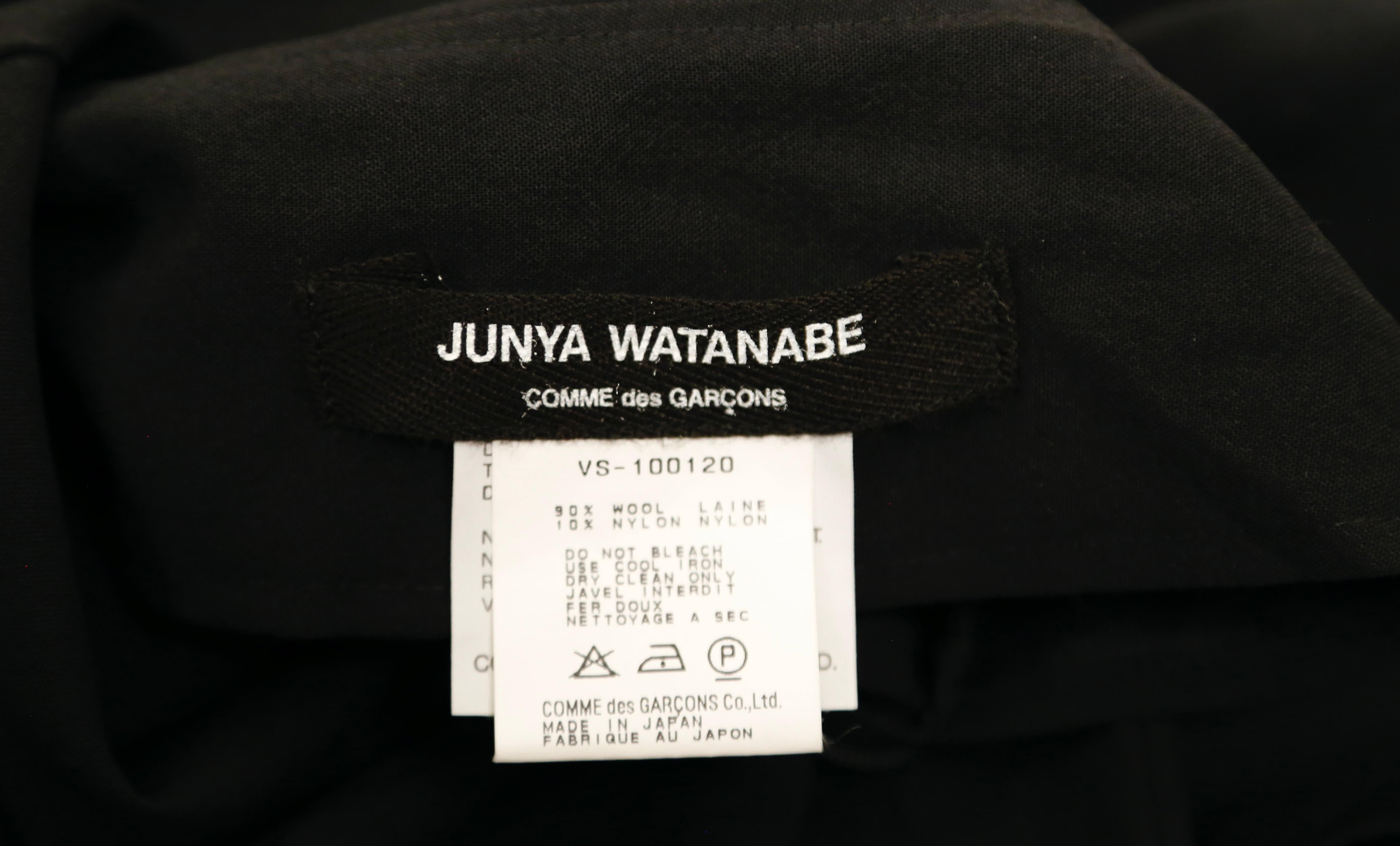 1997 JUNYA WATANABE Comme Des Garcons black RUNWAY wrap skirt For Sale 4
