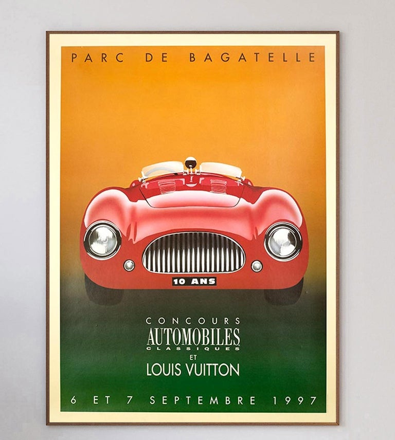 Louis Vuitton Bagatelle Concours d'Elegance 1995 large original event  poster by Razzia