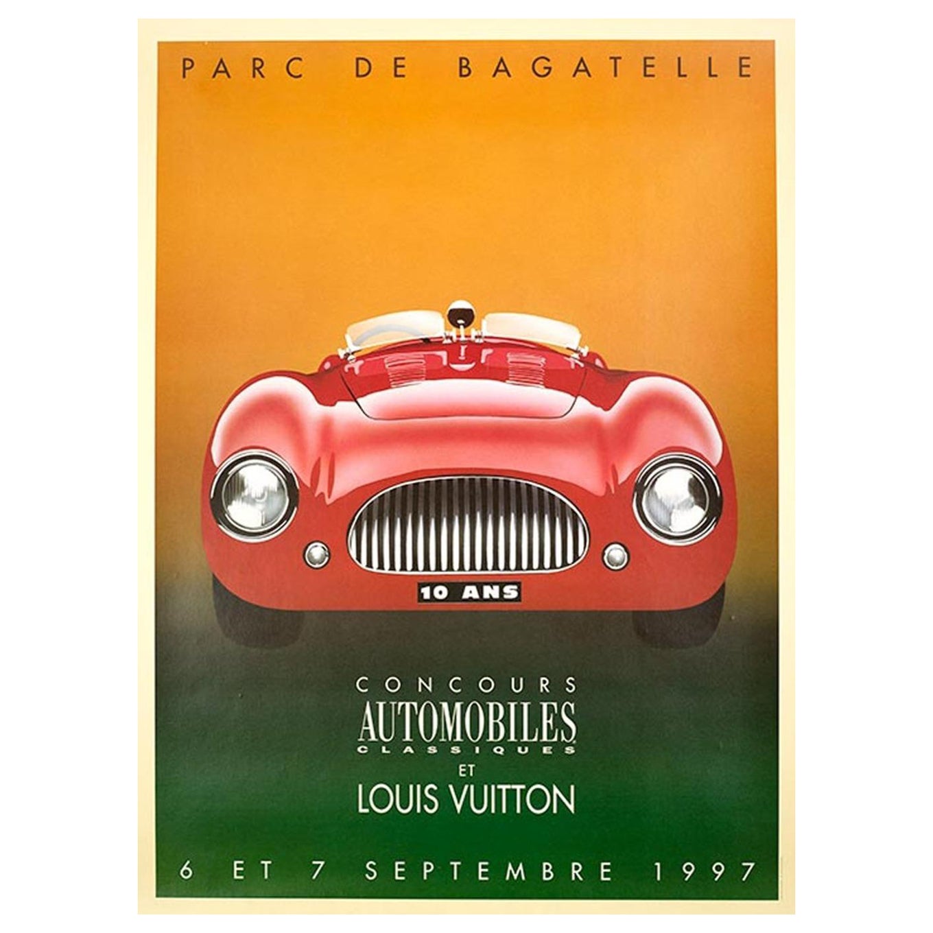 Affiche originale vintage Bagatelle de Louis Vuitton, Razzia, 1997