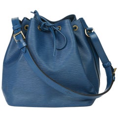 louis Vuitton 1997 Bleu Epi Cuir Vintage Petit Noé