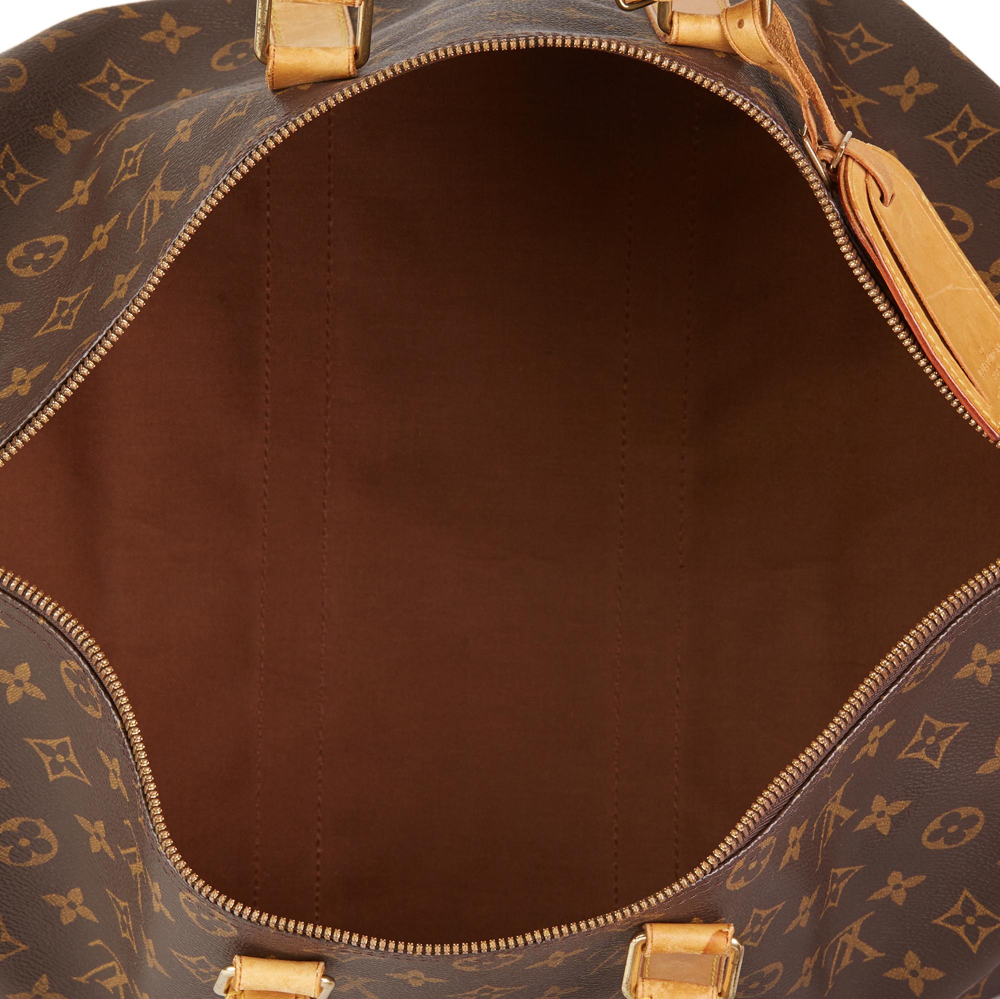 1997 Louis Vuitton Brown Monogram Coated Canvas, Leather Vintage Keepall 45 6