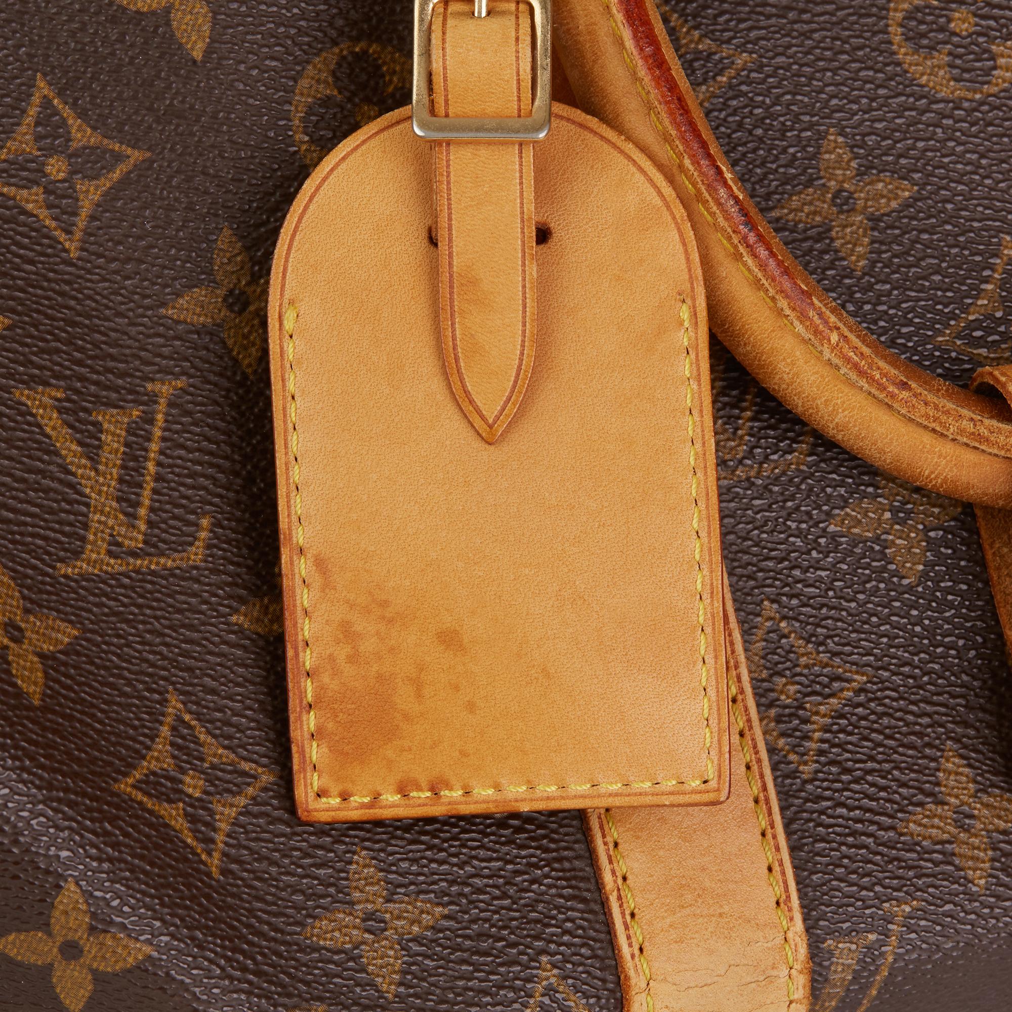 1997 Louis Vuitton Brown Monogram Coated Canvas, Leather Vintage Keepall 45 4