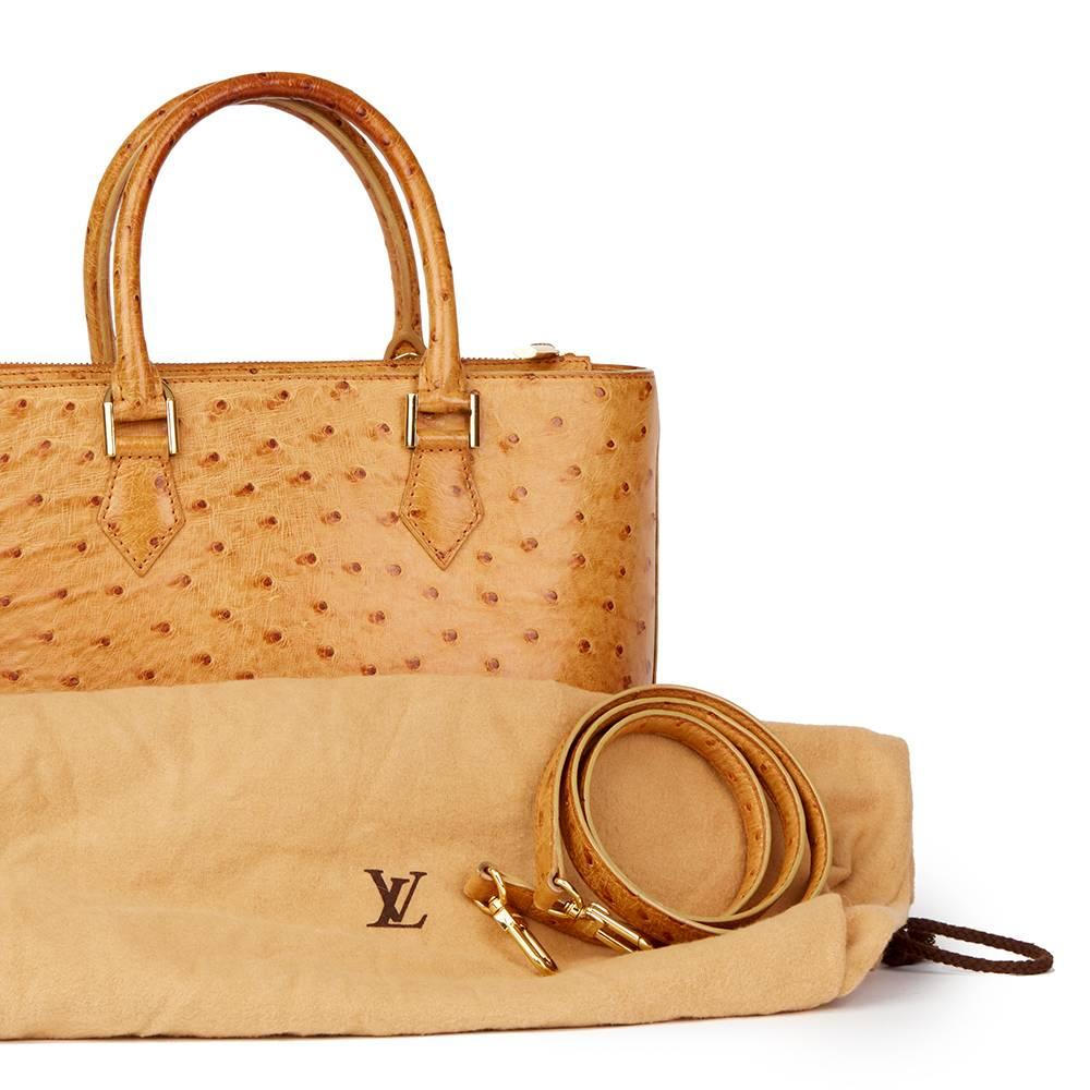 1997 Louis Vuitton Tan Ostrich Leather Vintage Lancelot  4