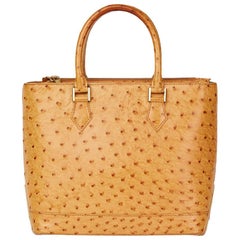 1997 Louis Vuitton Tan Ostrich Leather Vintage Lancelot